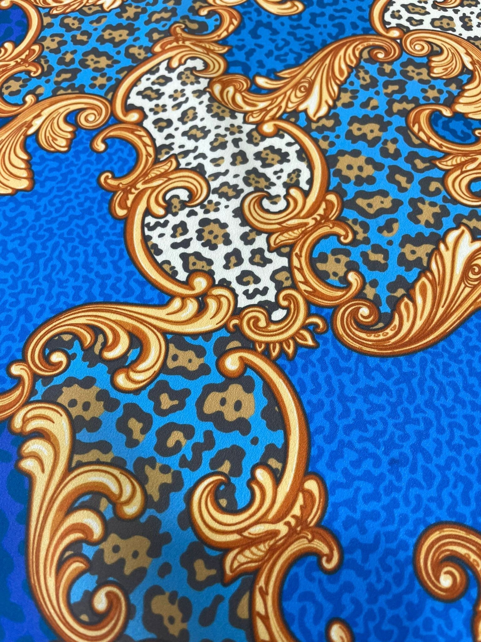 Baroque and Leopard Pattern Fabric By The Yard - Whotex Online Fabric Store