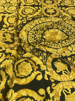 Baroque Black and Gold Upholstery Fabric - Whotex Online Fabric Store