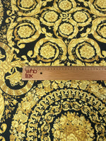 Baroque Black and Gold Upholstery Fabric - Whotex Online Fabric Store