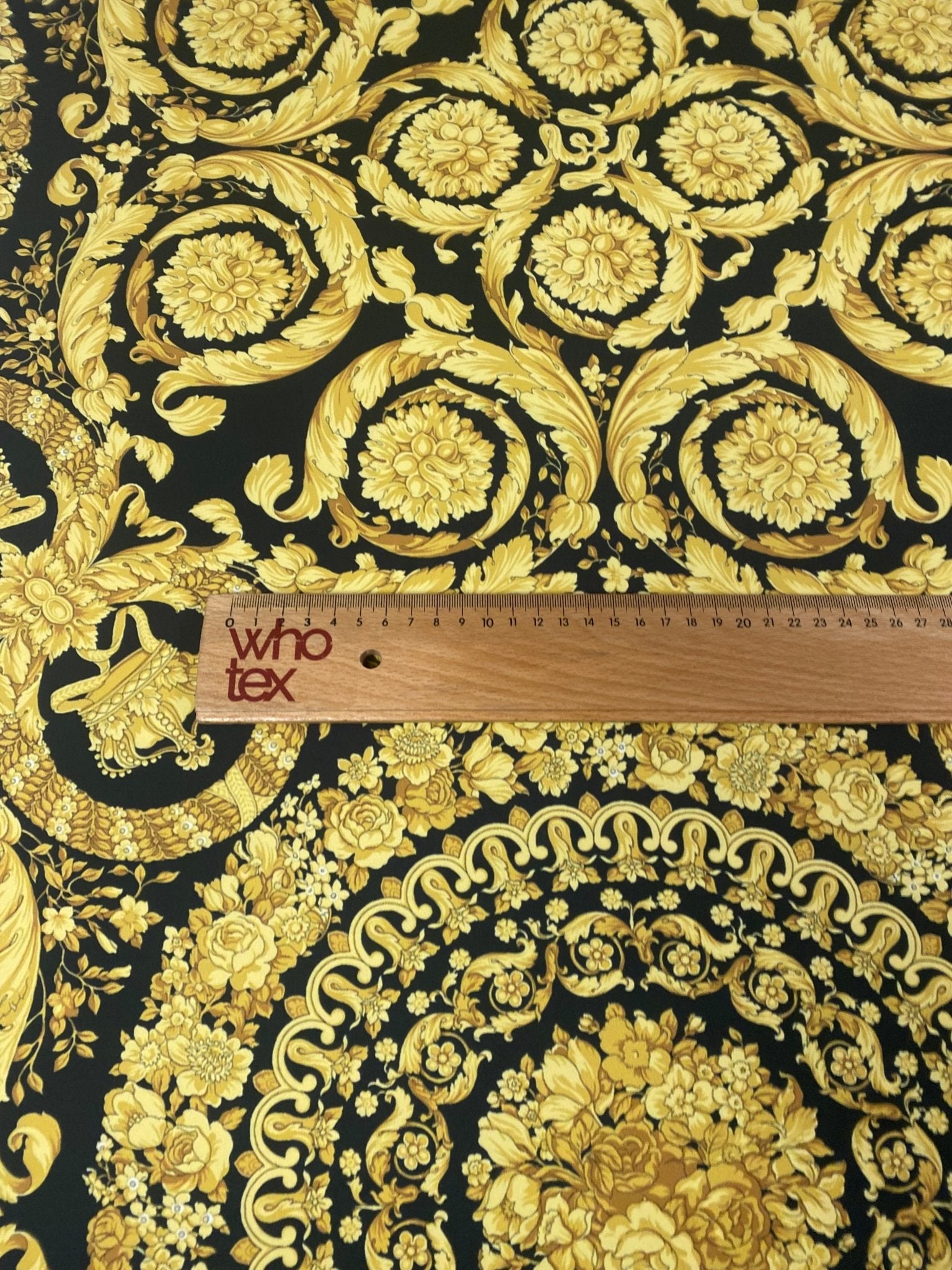 Baroque Black and Gold Upholstery Fabric - Whotex Online Fabric Store