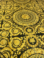 Baroque Black and Gold Upholstery Fabric - Whotex Online Fabric Store