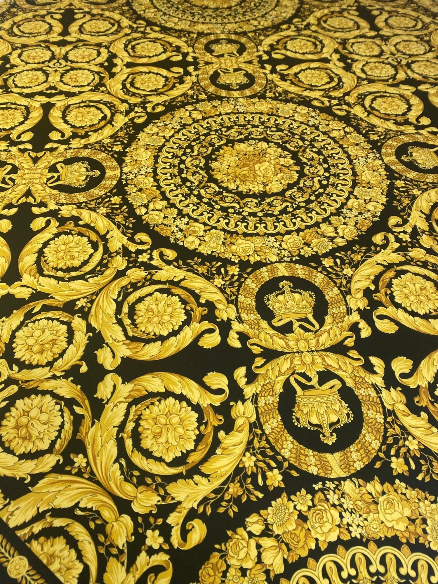 Baroque Black and Gold Upholstery Fabric - Whotex Online Fabric Store
