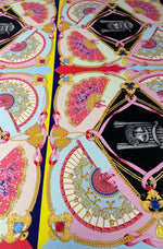 Baroque Chain & Mask Print Spandex Fabric - Whotex Fabrics London