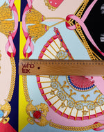 Baroque Chain & Mask Print Spandex Fabric - Whotex Fabrics London