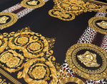 Baroque Chain Print Crepe Fabric - Whotex Fabrics London