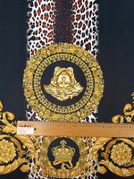 Baroque Chain Print Crepe Fabric - Whotex Fabrics London