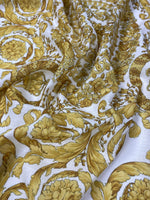 Baroque Gold and White Fabric by Metre - Whotex Fabrics London
