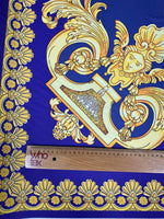 Baroque Gold Crepe Fabric by the Metre – Luxury & Elegant - Whotex Fabrics London