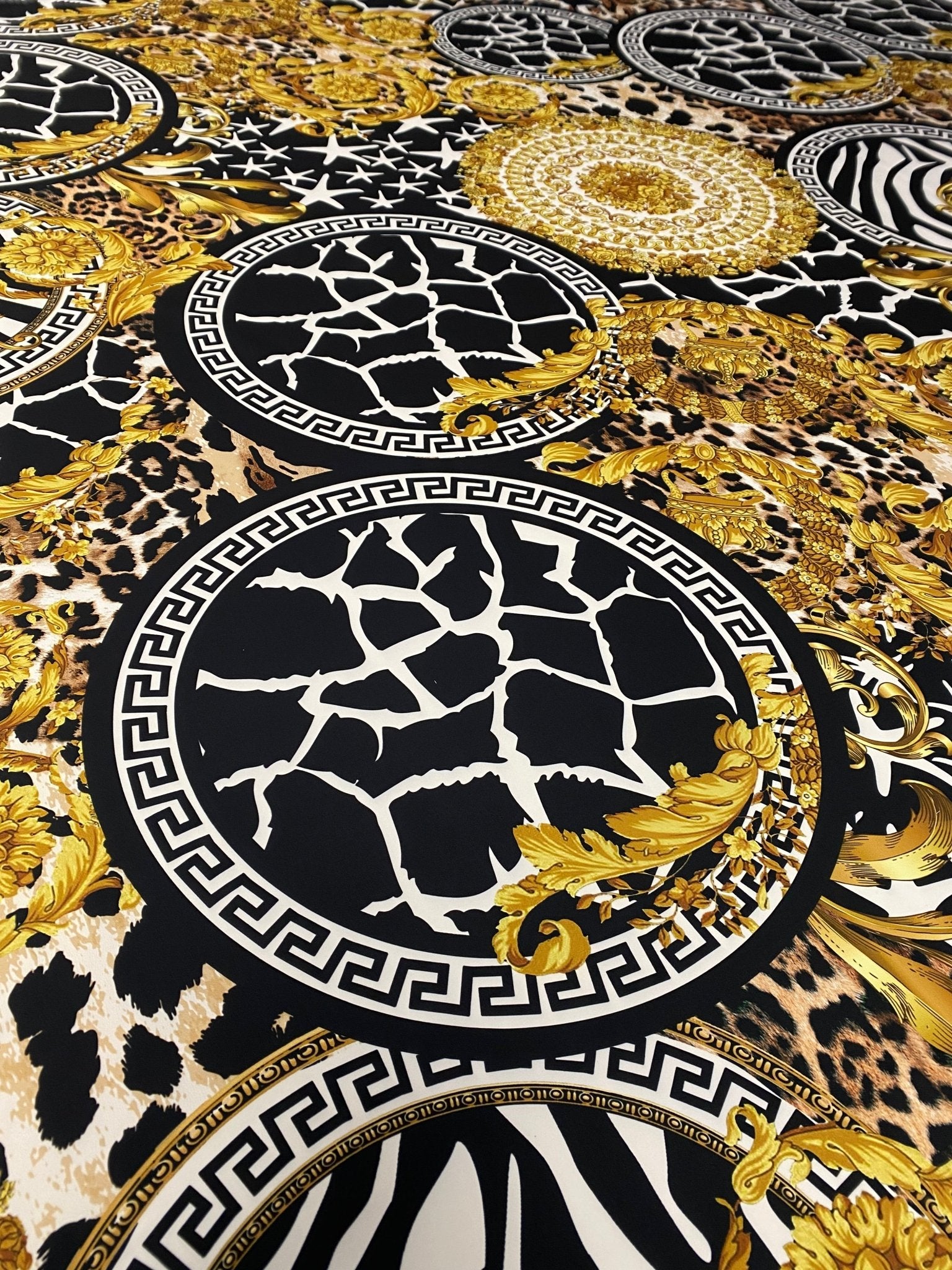 Baroque Greek Key Fabric - Elegant Textile by the Yard - Whotex Online Fabric Store