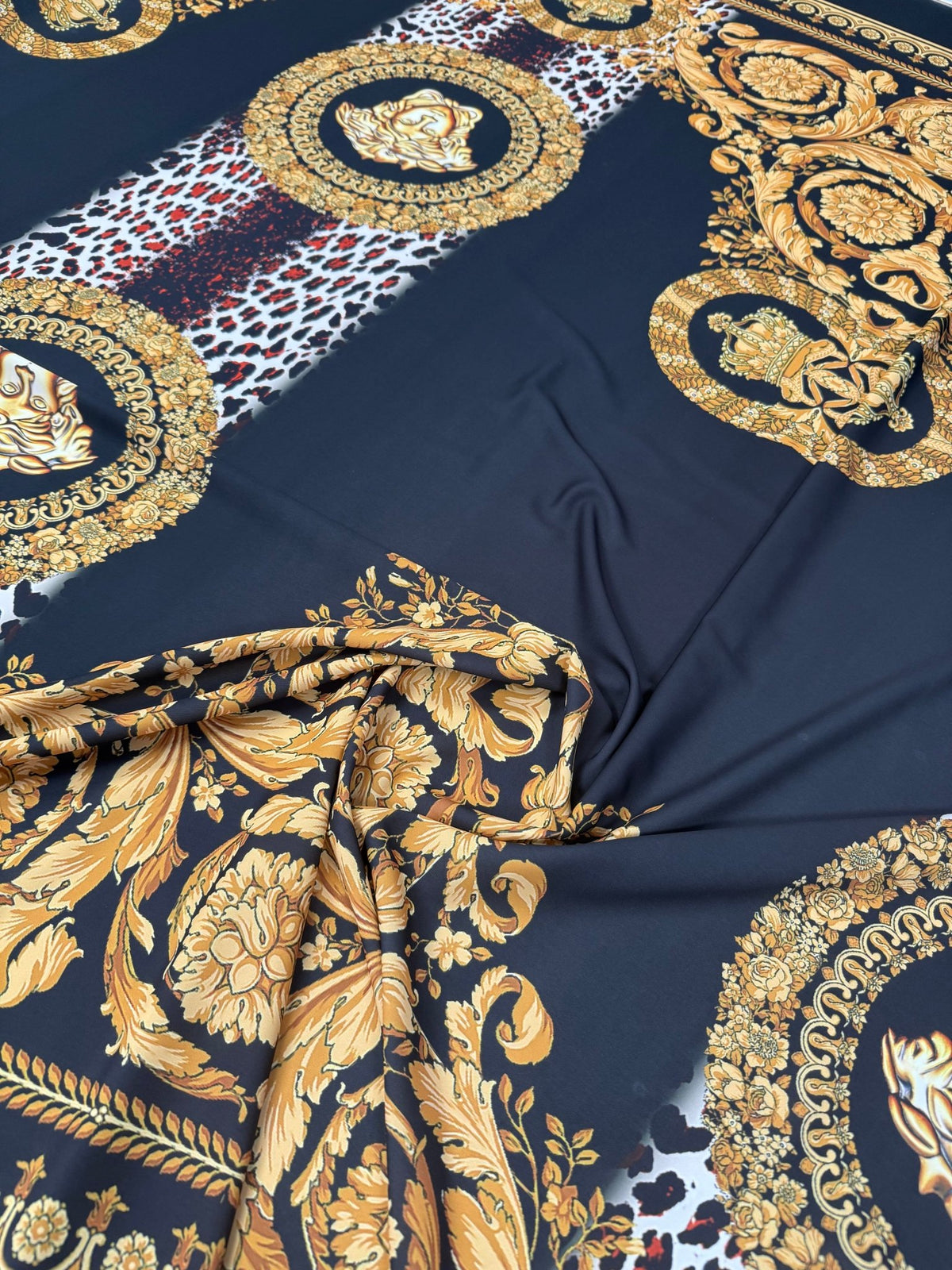 Baroque Leopard Fabric Sold by the Metre - Whotex Fabrics London