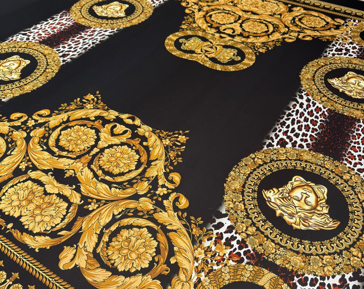 Baroque Leopard Fabric Sold by the Metre - Whotex Fabrics London