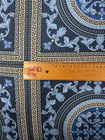 Baroque Medallion Moss Crepe Fabric by the Metre - Whotex Fabrics London