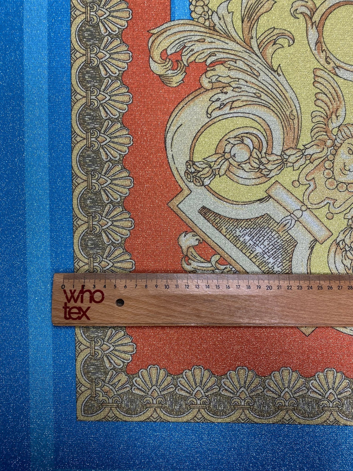 Baroque Panel Lurex Fabric by the Metre - Whotex Fabrics London