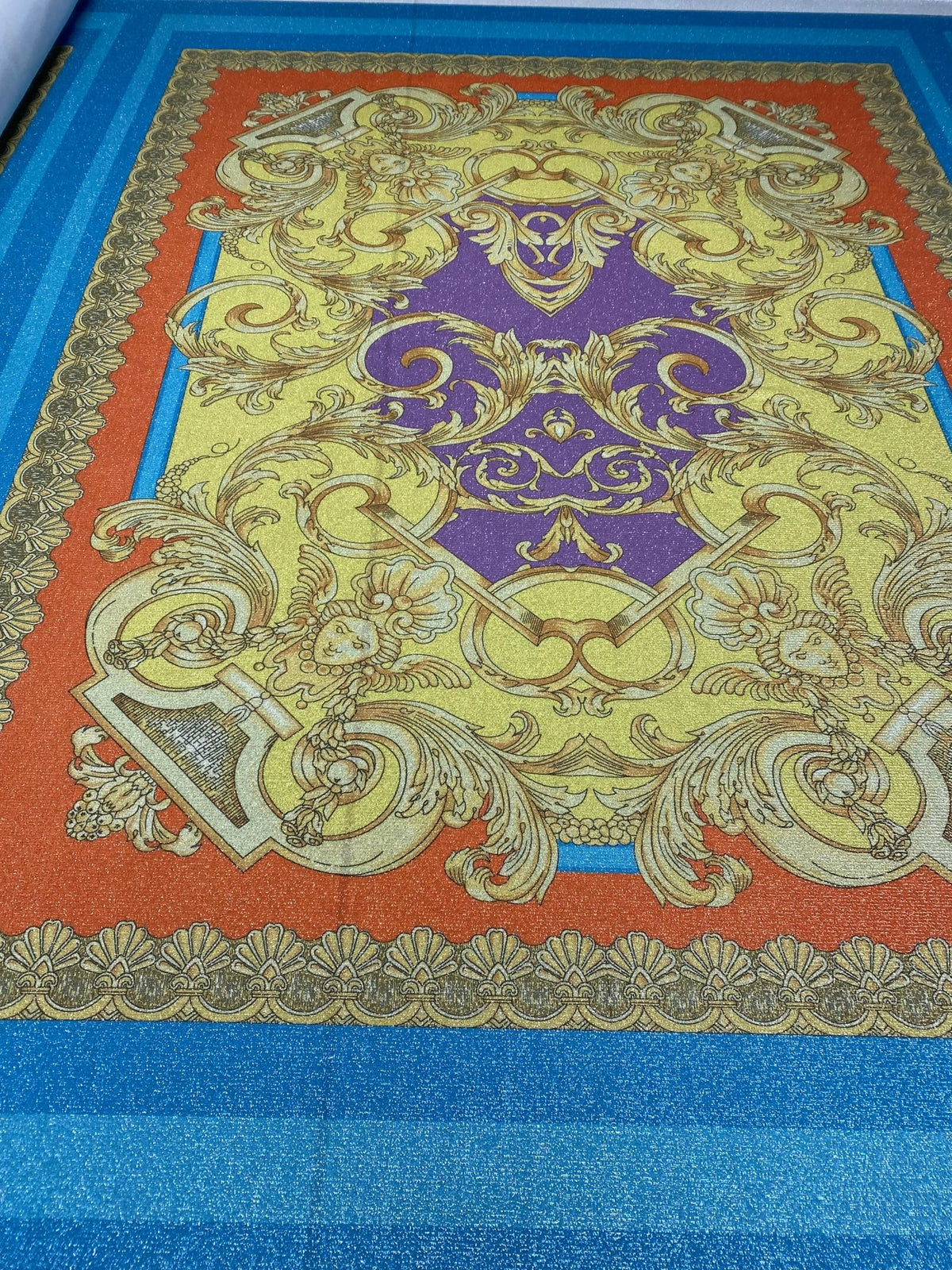 Baroque Panel Lurex Fabric by the Metre - Whotex Fabrics London
