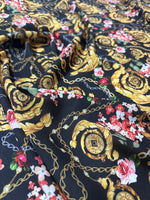Baroque Pattern Fabric , Floral Chain Pattern Fabric By The Yard - Whotex Online Fabric Store
