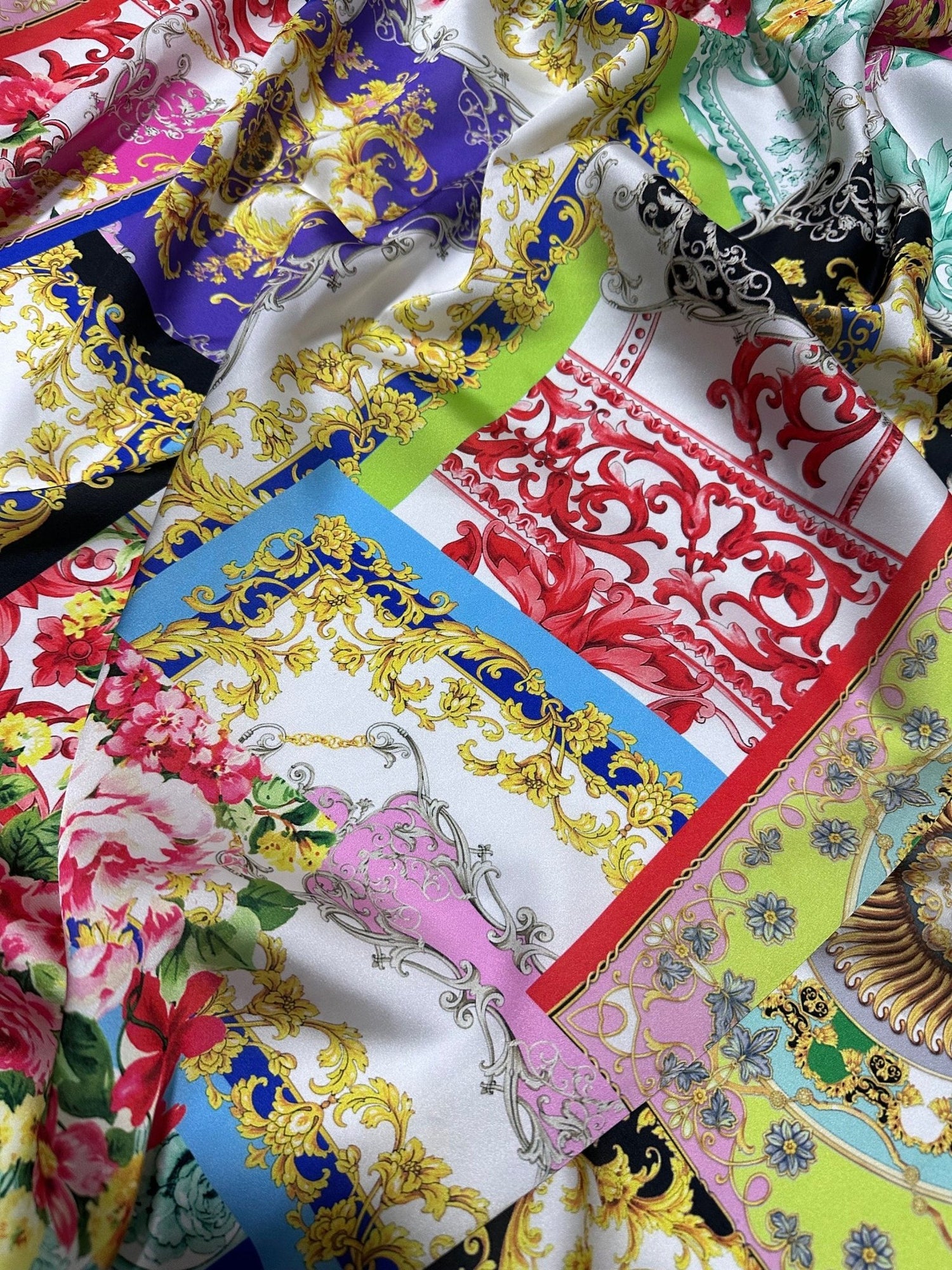 Baroque Pattern Fabric, Multicolor Fabric By The Yard - Whotex Online Fabric Store
