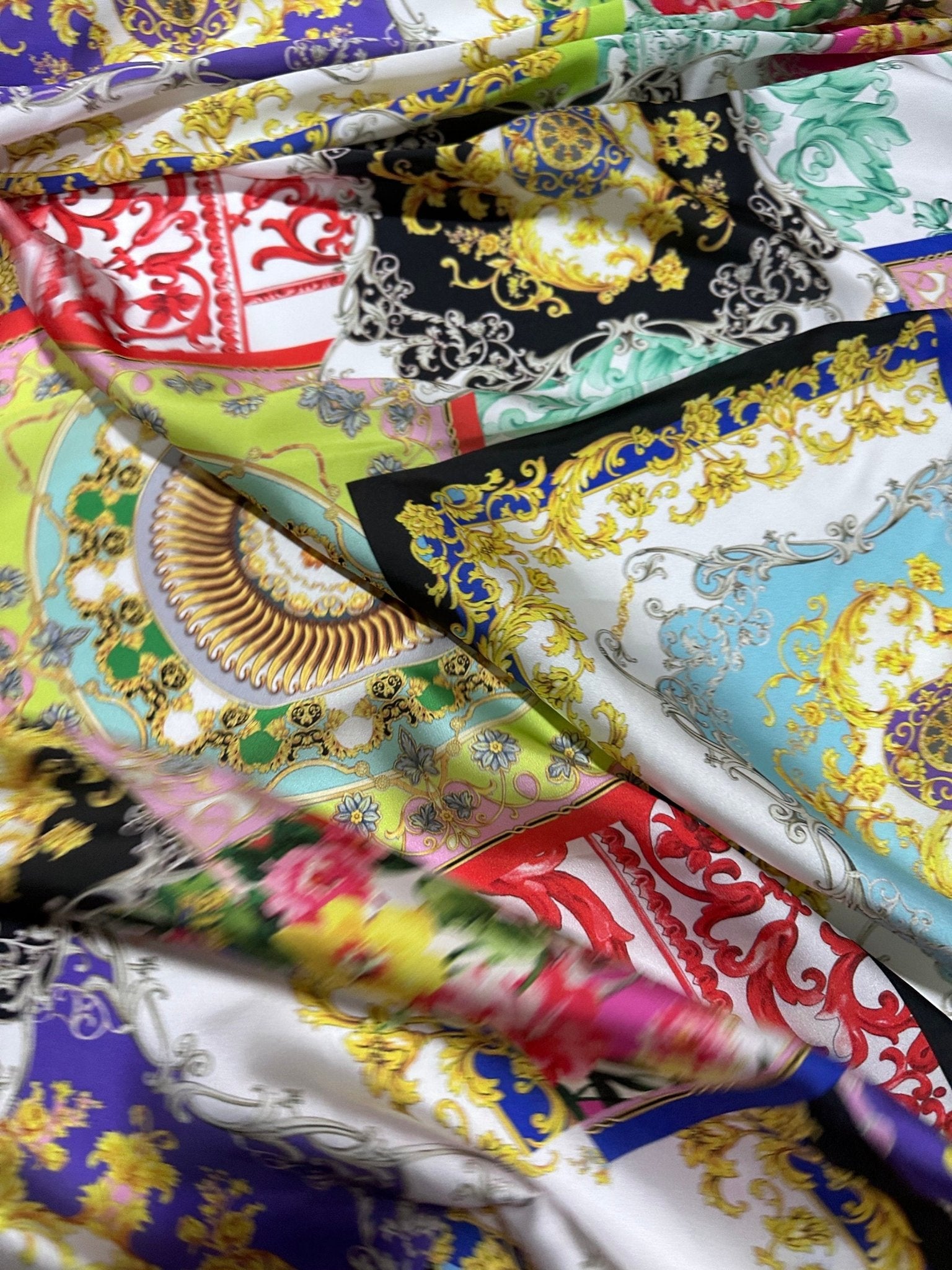 Baroque Pattern Fabric, Multicolor Fabric By The Yard - Whotex Online Fabric Store