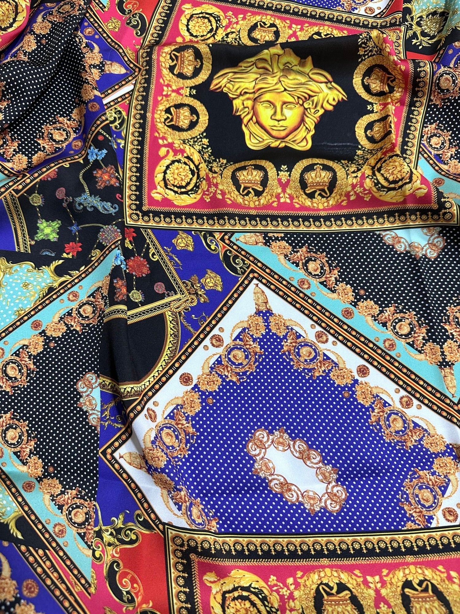 Baroque Pattern Fabric, Patchwork Design Fabric By The Yard - Whotex Online Fabric Store