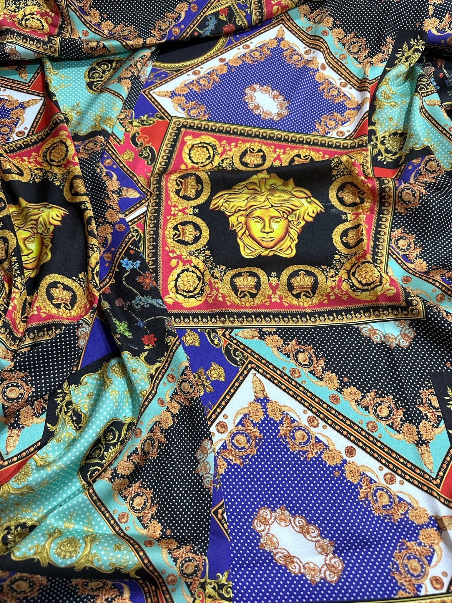 Baroque Pattern Fabric, Patchwork Design Fabric By The Yard - Whotex Online Fabric Store