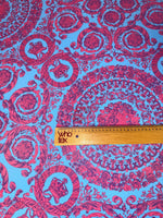 Baroque Pattern Fabric , Purple Blue Design Fabric By The Yard - Whotex Online Fabric Store