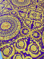 Baroque Pattern Fabric, PurpleFabric, sportswear, activewear, swimwear, dance wear, leotards, dresses, leggings - Whotex Online Fabric Store