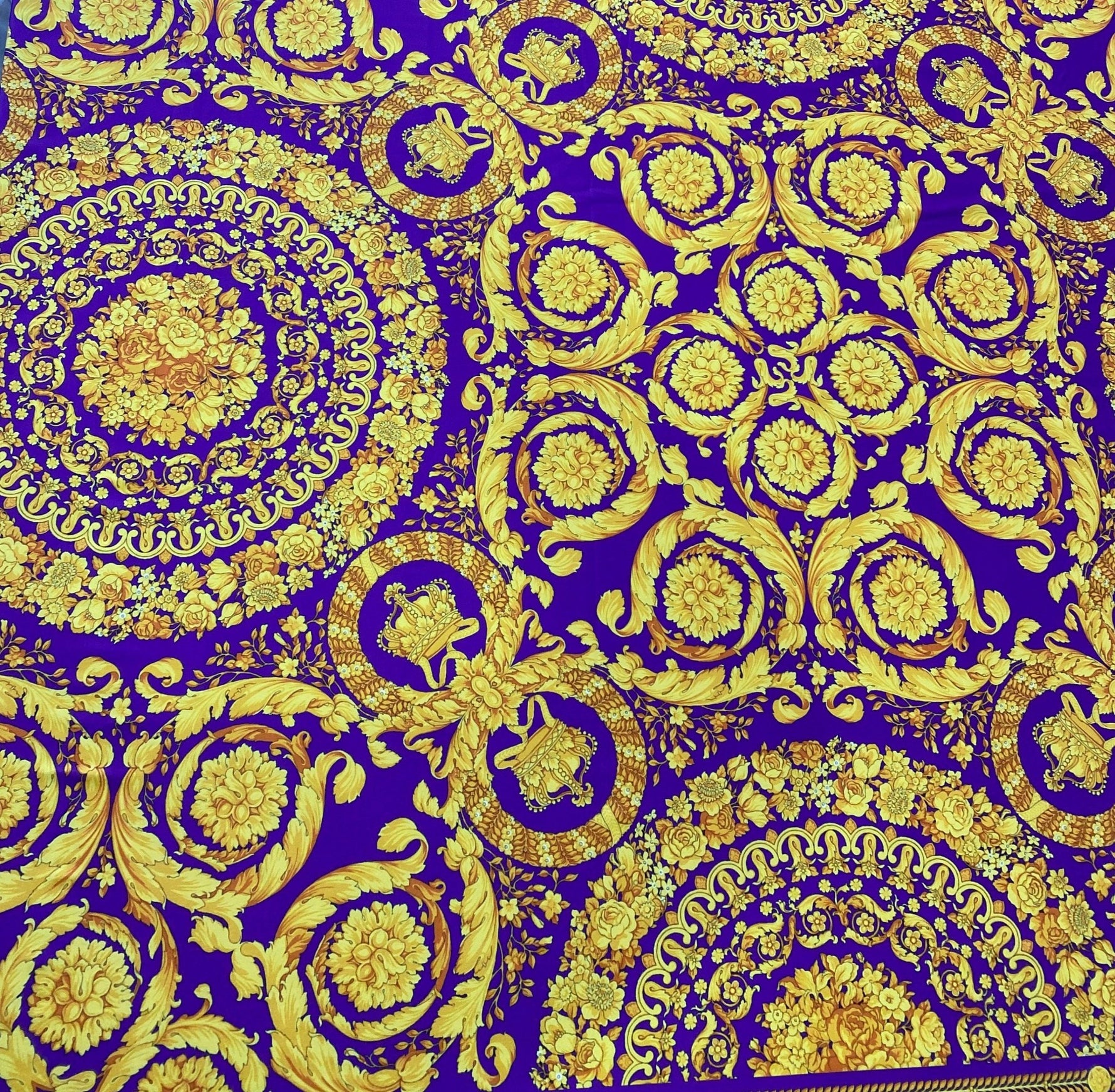 Baroque Pattern Fabric, PurpleFabric, sportswear, activewear, swimwear, dance wear, leotards, dresses, leggings - Whotex Online Fabric Store