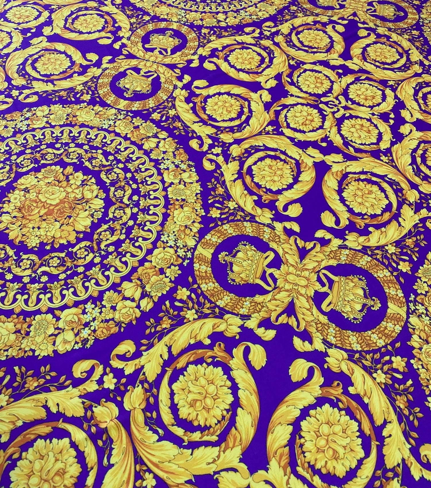 Baroque Pattern Fabric, PurpleFabric, sportswear, activewear, swimwear, dance wear, leotards, dresses, leggings - Whotex Online Fabric Store