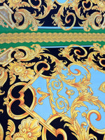 Baroque pattern fabric, Silky Crepe Fabric , Fabric by the yard, Panel Fabric 150*100cm // 1.64 * 1.09 yard - Whotex Online Fabric Store