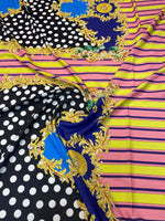 Baroque Polka Dot Crepe Fabric by the Metre - Whotex Fabrics London