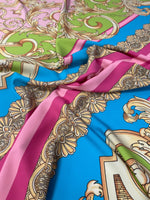Baroque Print Crepe Fabric by the Metre - Whotex Fabrics London