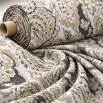 Beige Paisley Pattern Fabric - Whotex Fabrics London
