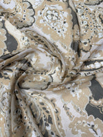 Beige Paisley Pattern Fabric – Elegant Dress & Craft Textile - Whotex Fabrics London