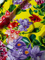 Big Floral Pattern Fabric, Rose Pattern Fabric, Yellow Color Fabric - Whotex Online Fabric Store