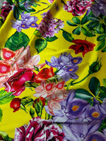 Big Floral Pattern Fabric, Rose Pattern Fabric, Yellow Color Fabric - Whotex Online Fabric Store