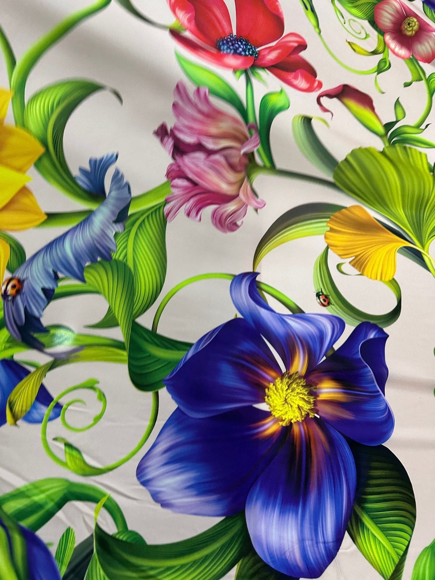 Big Floral Pattern Fabric, Tropical Flowers Pattern Fabric - Whotex Online Fabric Store