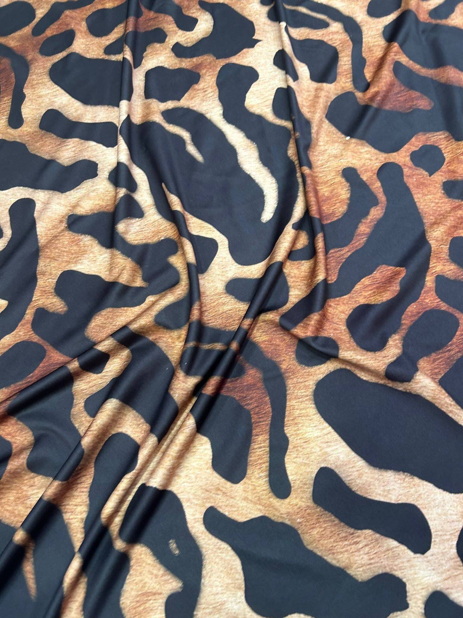Big Leopard Print Fabric, Exotic Animal Pattern - Whotex Online Fabric Store