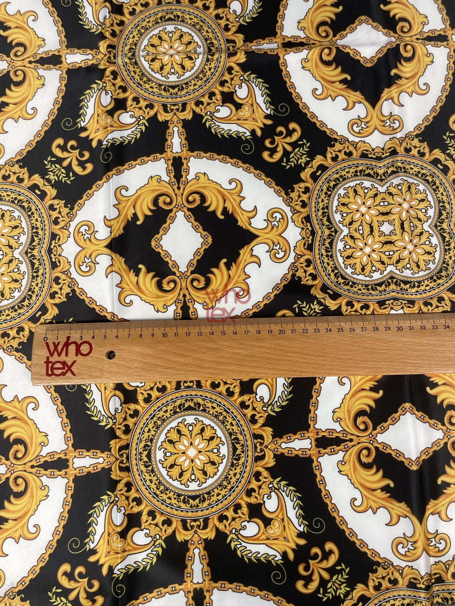 Black and Gold Medallion Fabric with Baroque Elements – Regal and Vintage Fabric - Whotex Online Fabric Store