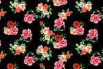 Black Background Rose Pattern Digital Print Fabric – Sold by the Meter - Whotex Online Fabric Store