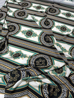Black Fabric, Greek Key Pattern Fabric , Fabric By The Yard , Chain pattern - Whotex Online Fabric Store