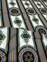Black Fabric, Greek Key Pattern Fabric , Fabric By The Yard , Chain pattern - Whotex Online Fabric Store