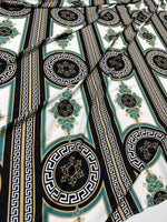 Black Fabric, Greek Key Pattern Fabric , Fabric By The Yard , Chain pattern - Whotex Online Fabric Store