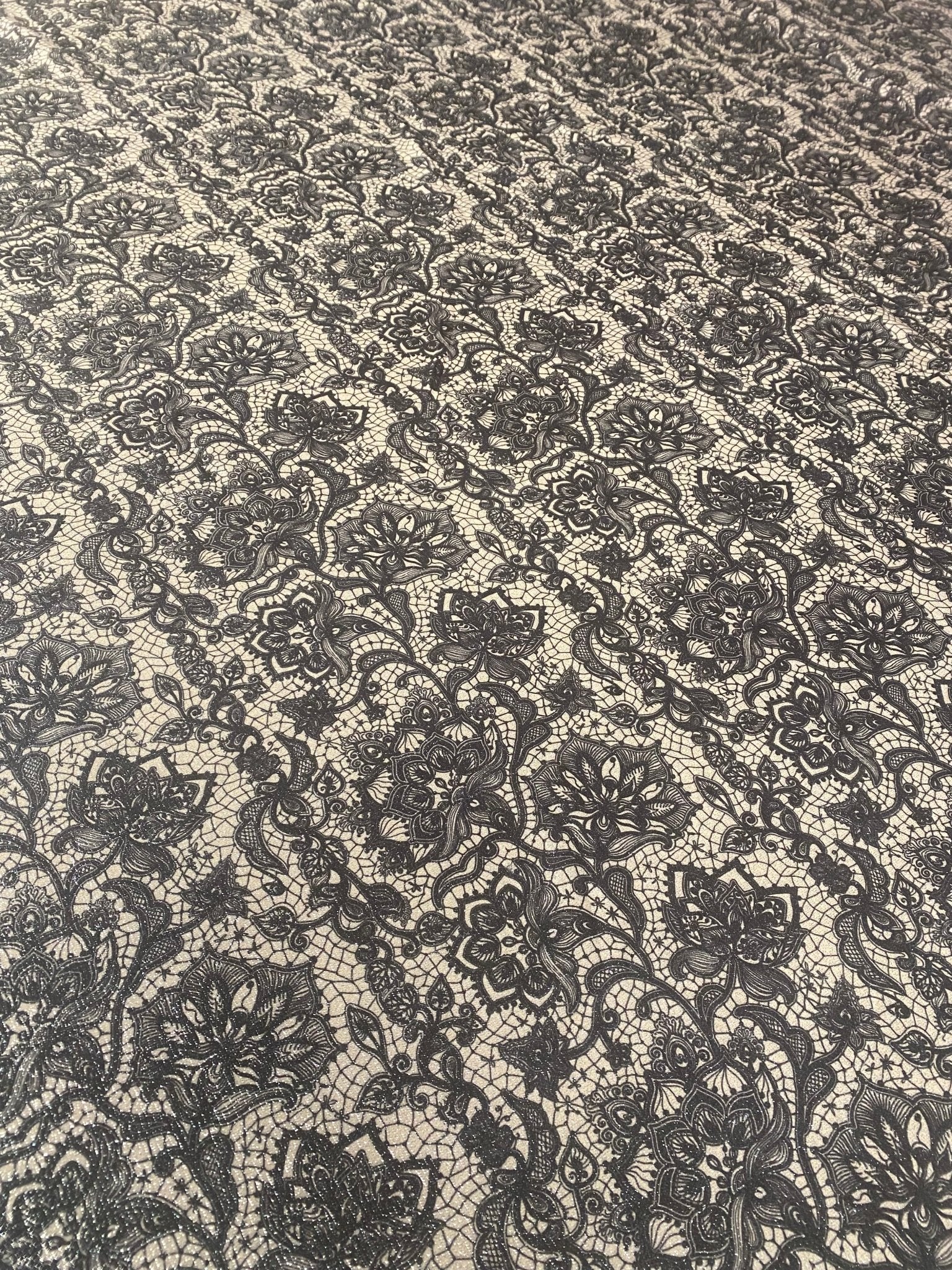 Black Floral Lace Fabric - Whotex Online Fabric Store