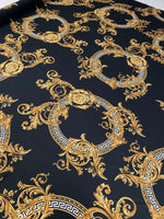 Black & Gold Baroque Crepe Fabric by the Metre – Luxury Style - Whotex Fabrics London