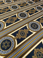 Black & Gold Upholstery Fabric – Baroque Pattern by the Metre - Whotex Fabrics London