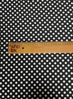 Black Polka Dot Fabric – Classic White Spot Print by the Metre - Whotex Fabrics London