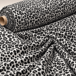 Black & White Leopard Print Fabric by the Metre - Whotex Fabrics London