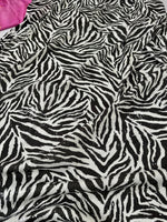 Black White Zebra Sequin Fabric, 2 - Way Stretch Sequin Fabric By The Yard - Whotex Online Fabric Store