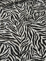Black White Zebra Sequin Fabric, 2 - Way Stretch Sequin Fabric By The Yard - Whotex Online Fabric Store