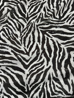 Black White Zebra Sequin Fabric, 2 - Way Stretch Sequin Fabric By The Yard - Whotex Online Fabric Store