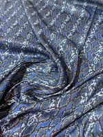 Blue Exotic Animal Sequin Fabric, 2 - Way Stretch Sequin Fabric By The Yard - Whotex Online Fabric Store